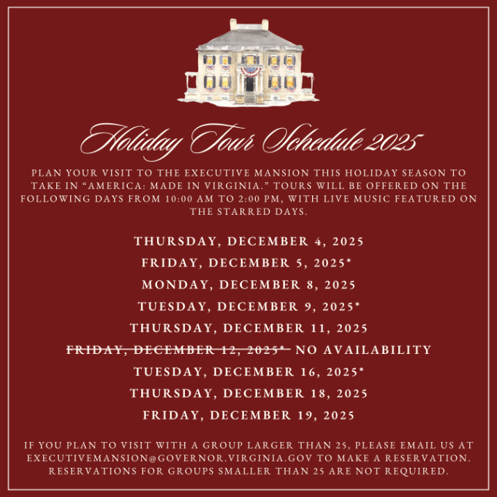 Dates de la tournée des fêtes.