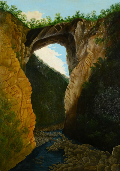 Portrait de Natural Bridge, en Virginie, tel qu'il est exposé dans l'Executive Mansion.