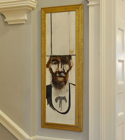 Portrait stylisé d'Abraham Lincoln.